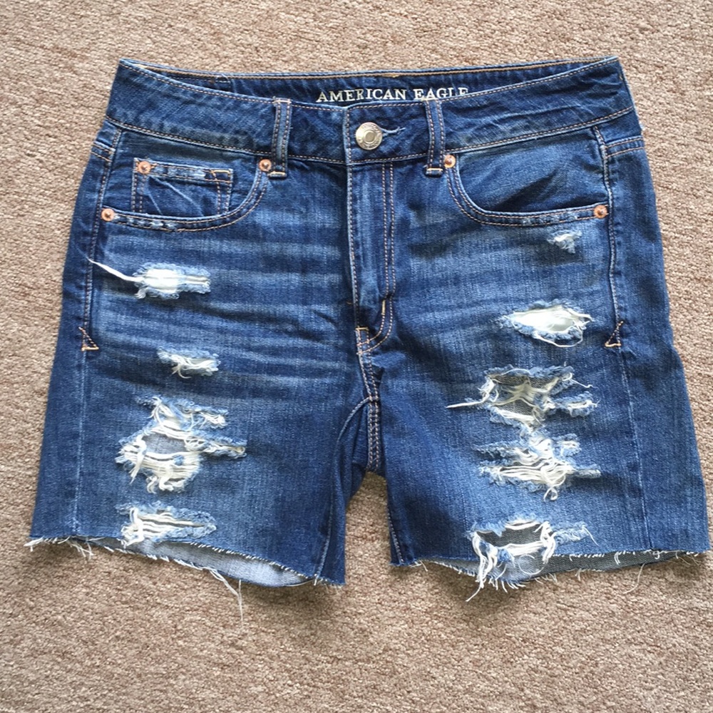 Cut off denim shorts